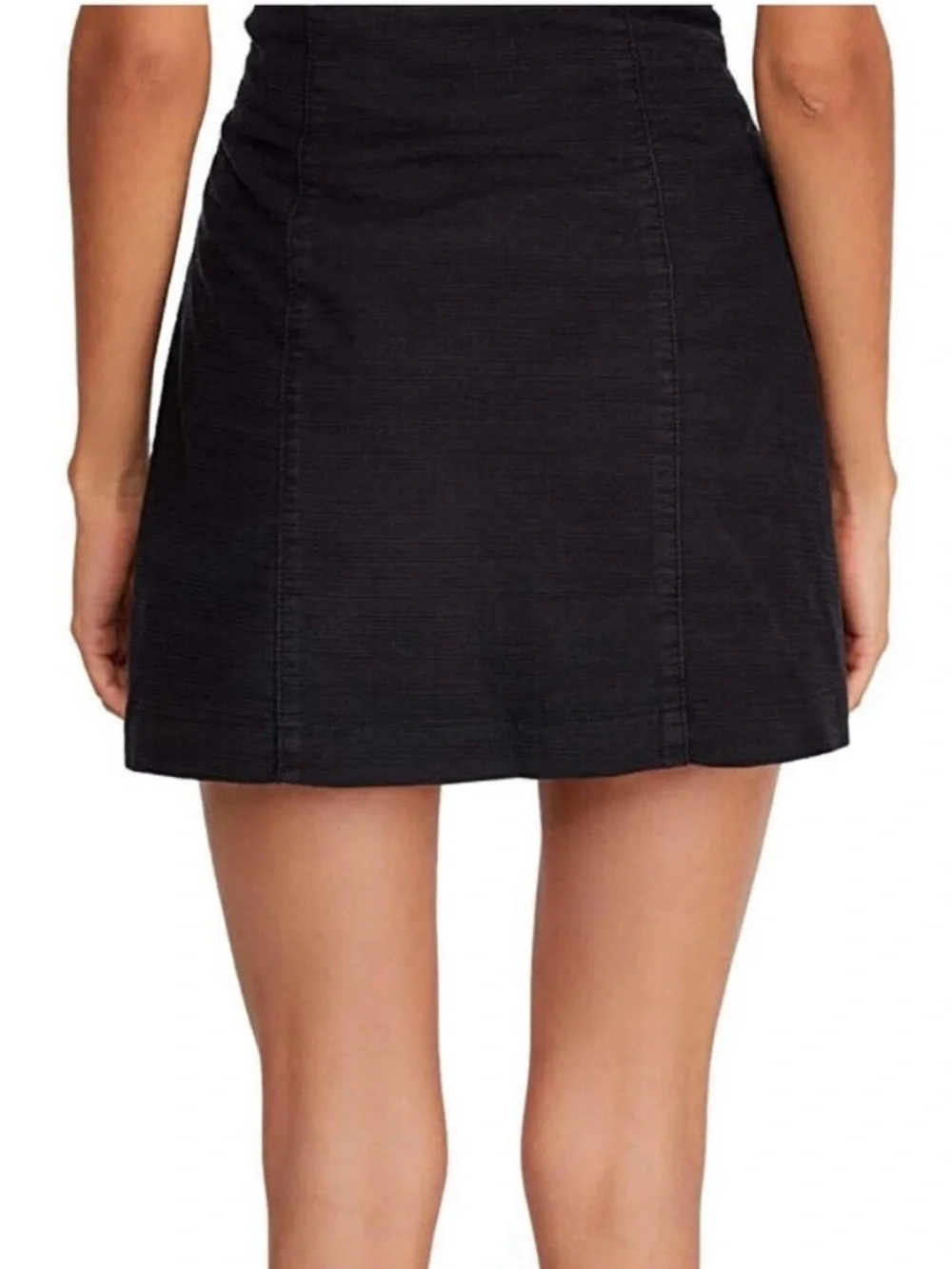 Free People Black Button-Front High-Waist Mini Skirt every minute size 6